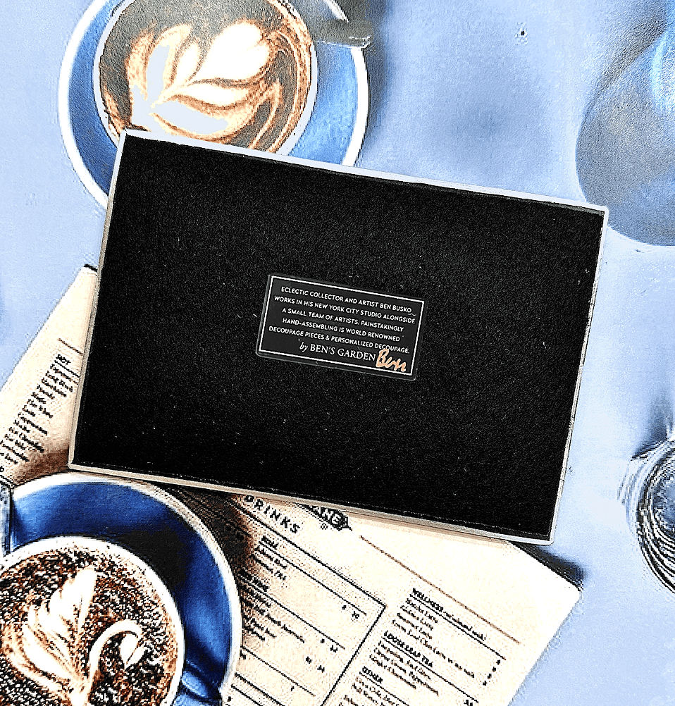 Hole In One Glass Decoupage Tray