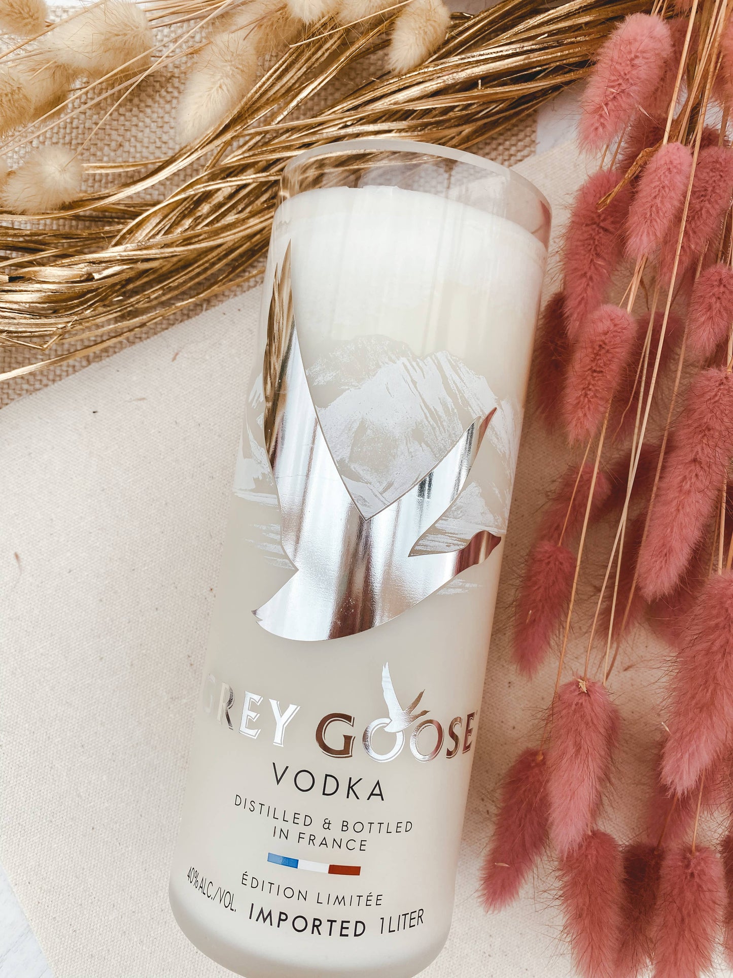 Recycled Grey Goose Candle