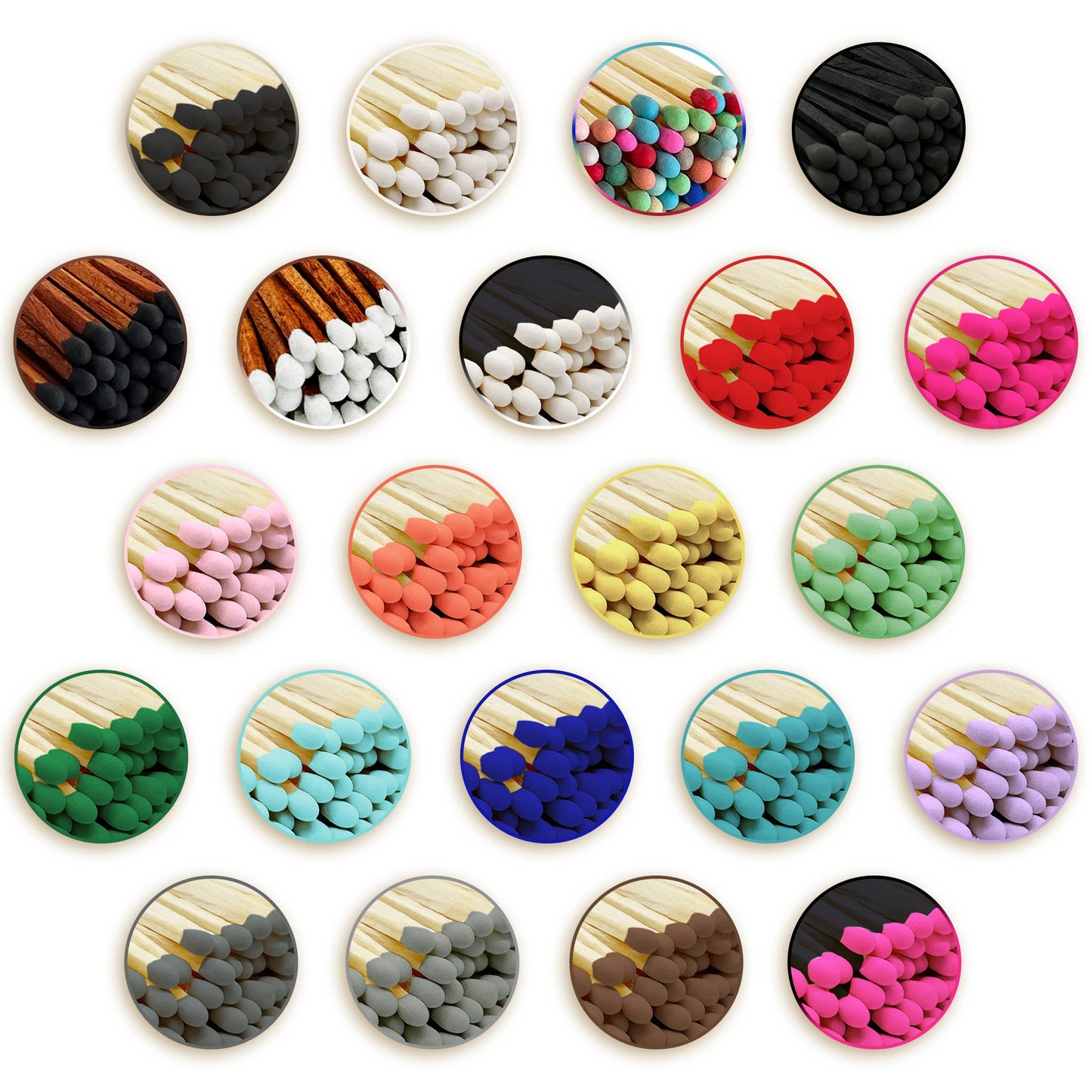 2" Matches in Mini Cloche Jar- Color of Your Choice