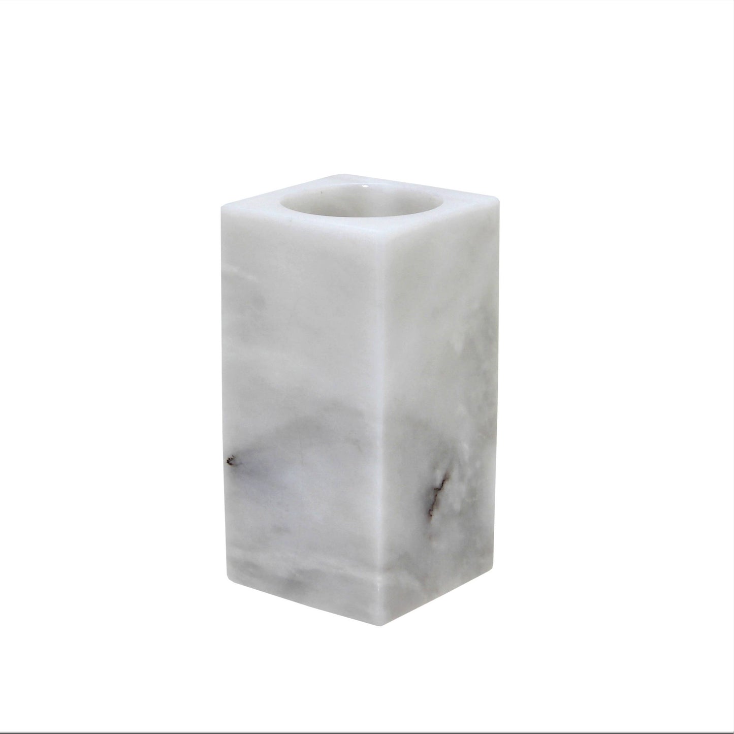 Tumbler with Pearl White Marble Polished Finish