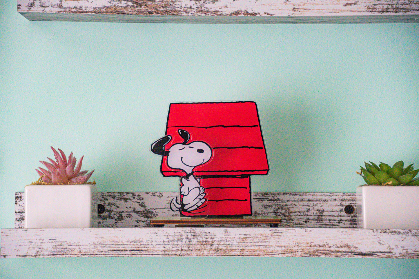 Peanuts® Dancing Snoopy Wood & Acrylic Laser Sculpture