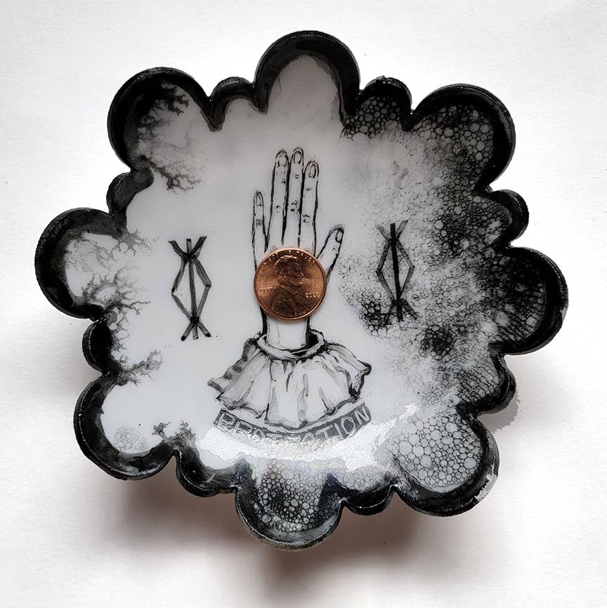 Hand of Protection| Handmade Glass Trinket Dish