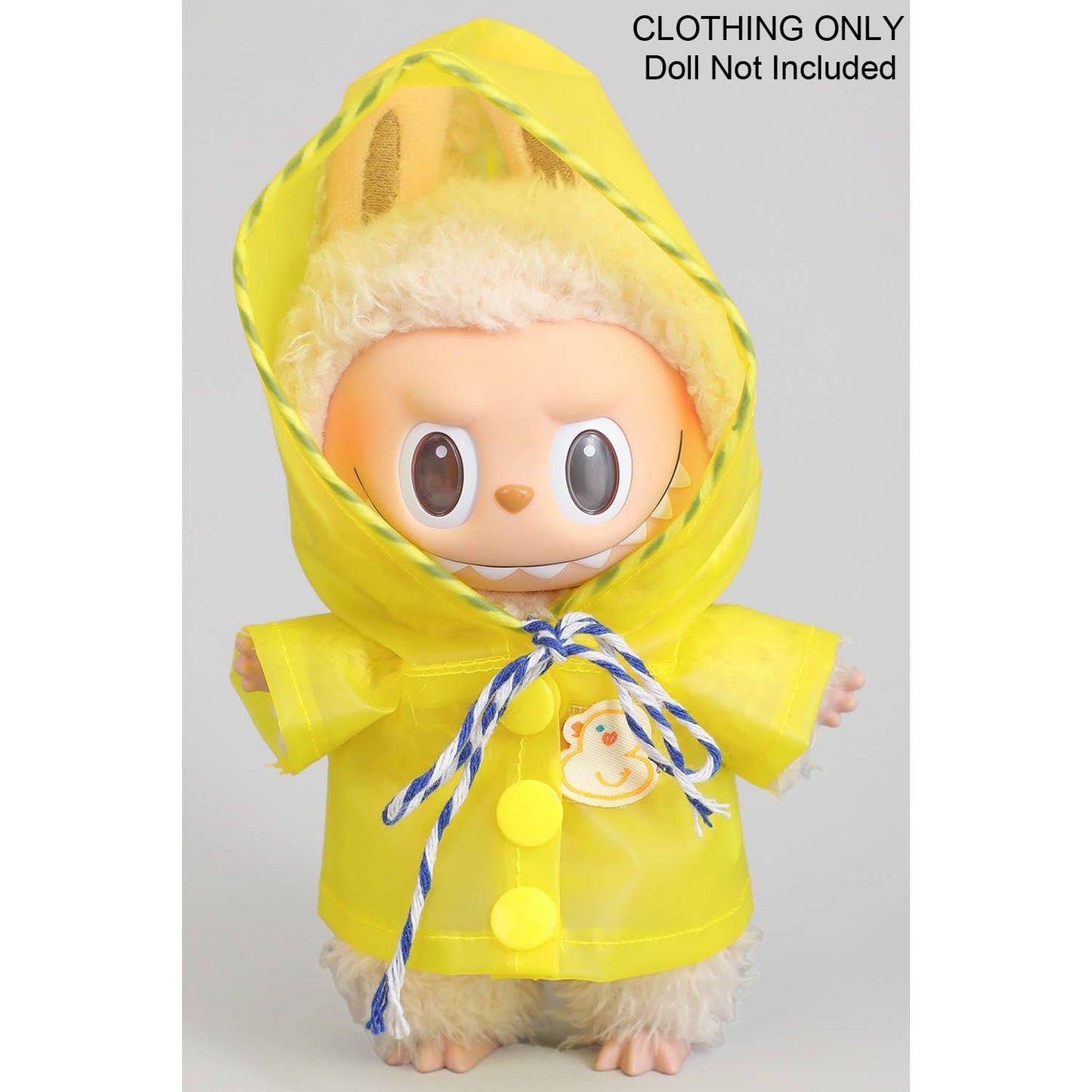 YELLOW RAIN JACKET LABUBU OUTFIT