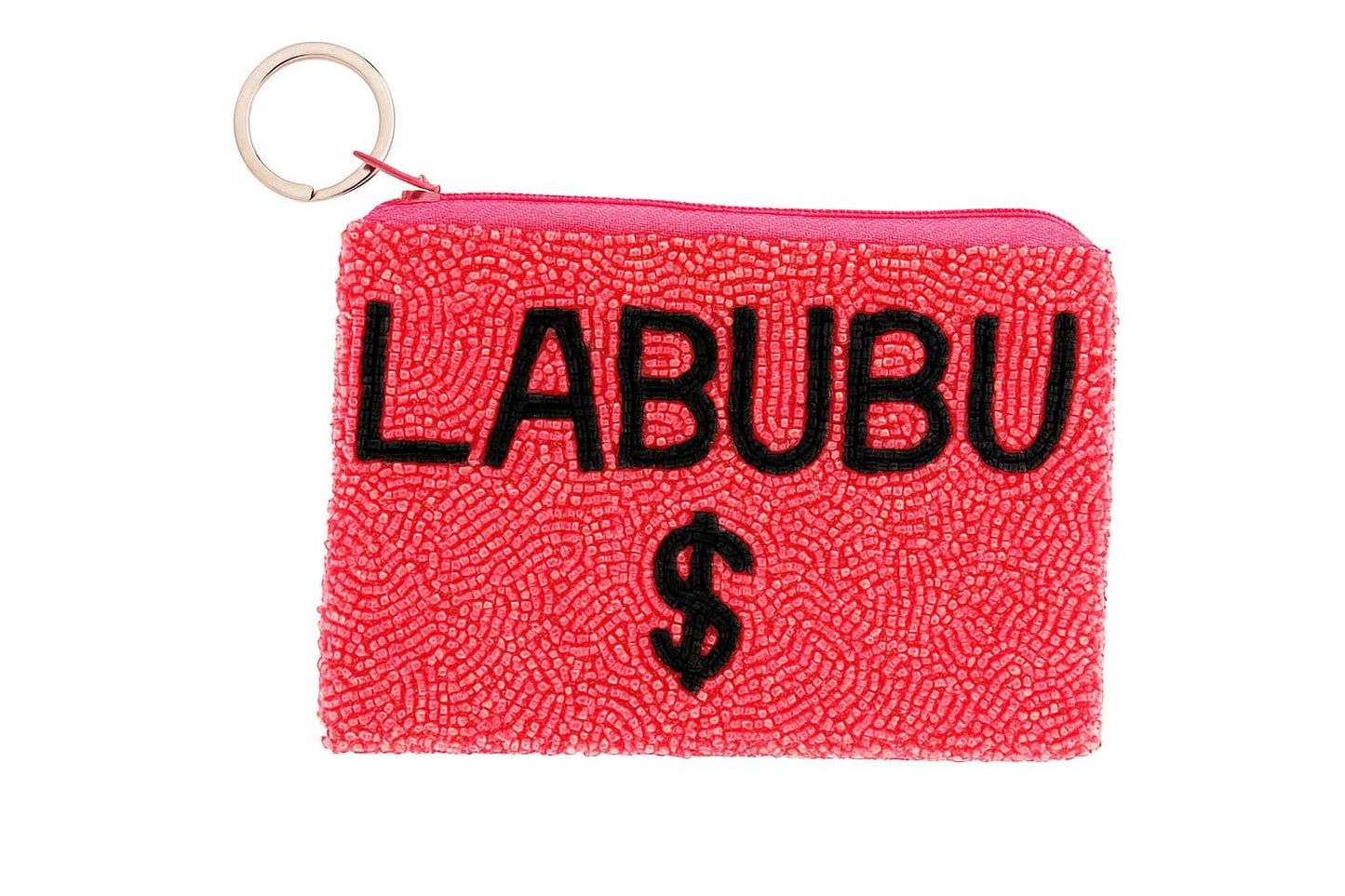 LABUBU COUN PURSE - Hot Pink/Black
