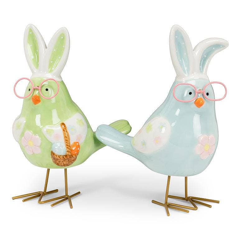 Easter Chicks with Rabbit Ears Assorted-6"H (Each Sold Separately)