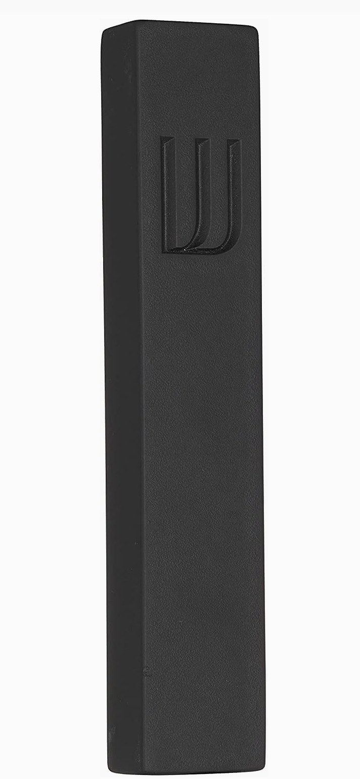 Black+ Engraved Concrete Mezuzah