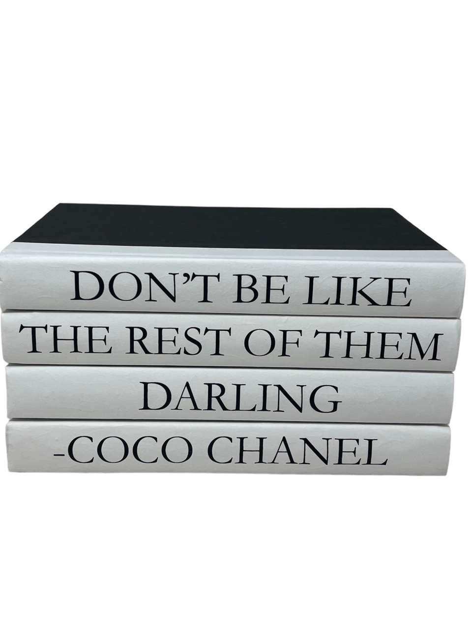 Don't Be Like Coco Chanel Quote Black Covers (Four Books in All)