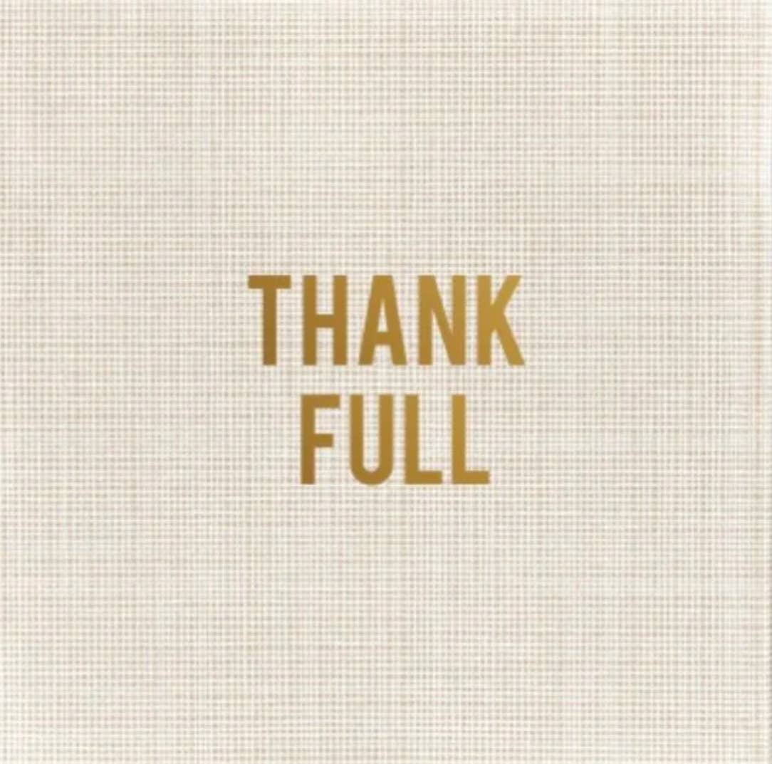 Thank Full Disposable Cocktail Napkins