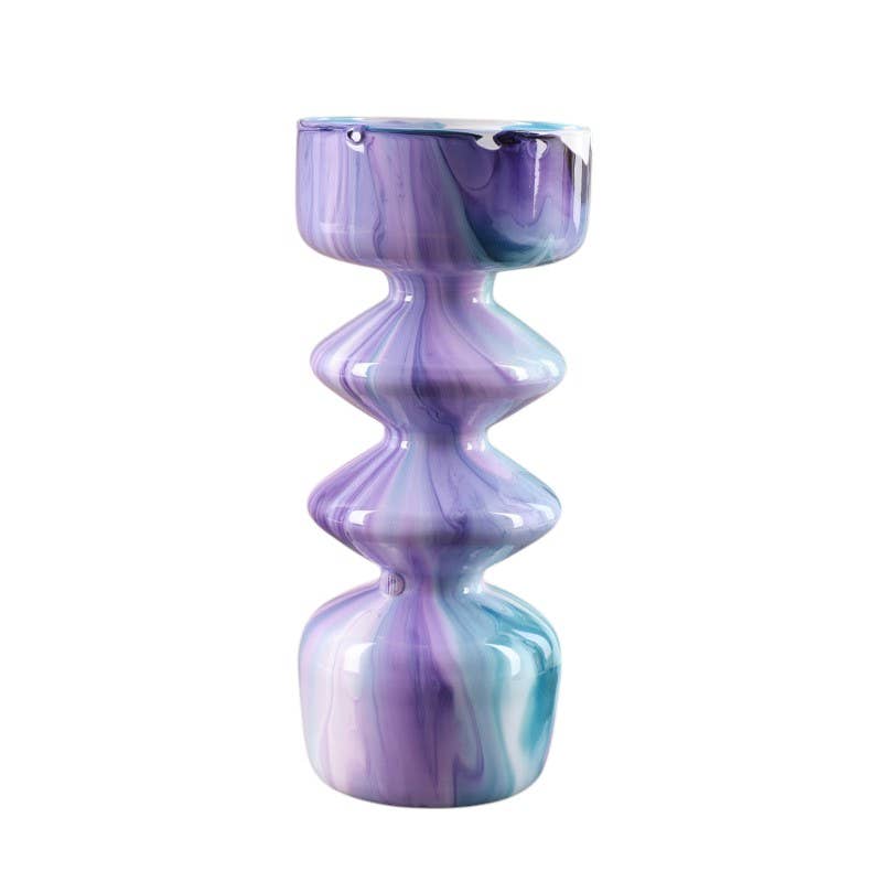 Marble Effect Candle Holder Vase | Hydroponic Flower Vase