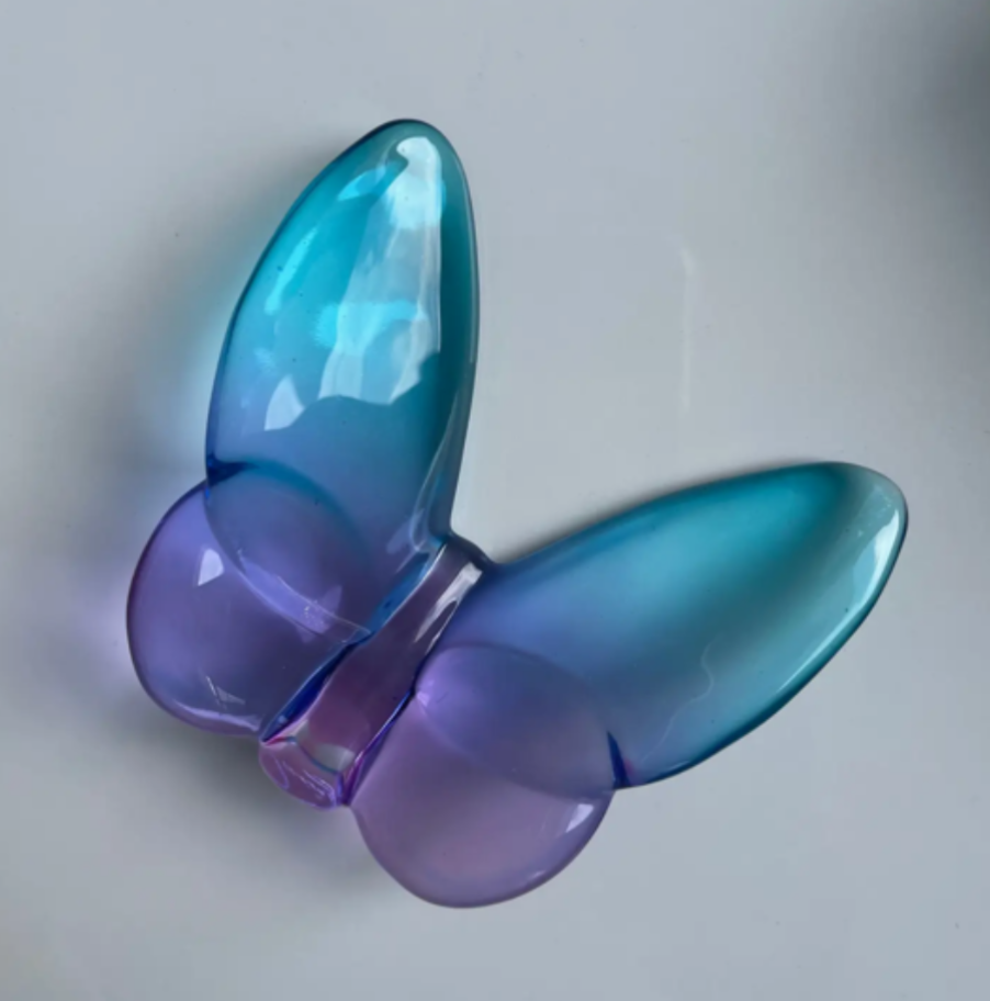 Crystal Butterfly Home Decor in Purple Ombré