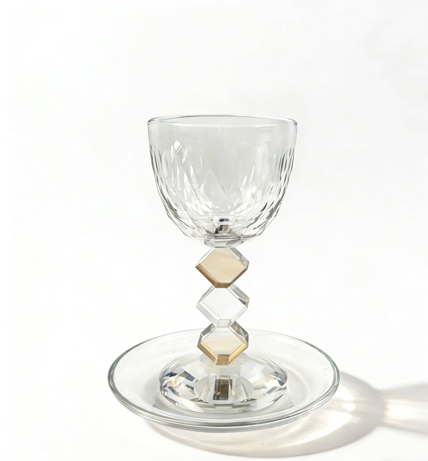 Crystal Kiddush Cup with Crystal Tray