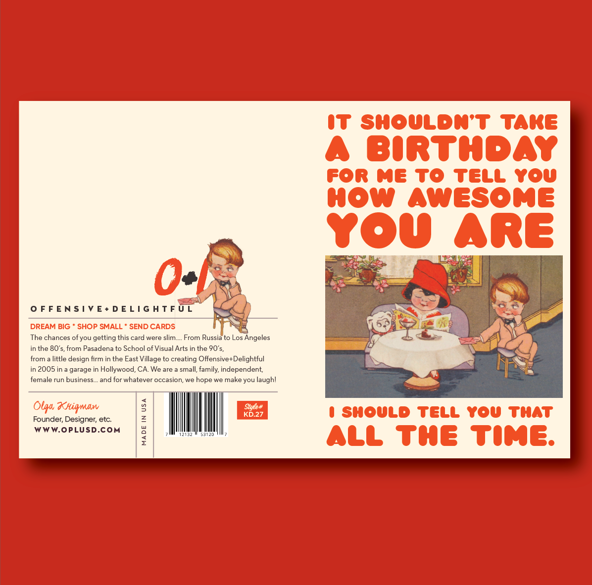 HOW AWESOME birthday card all year round