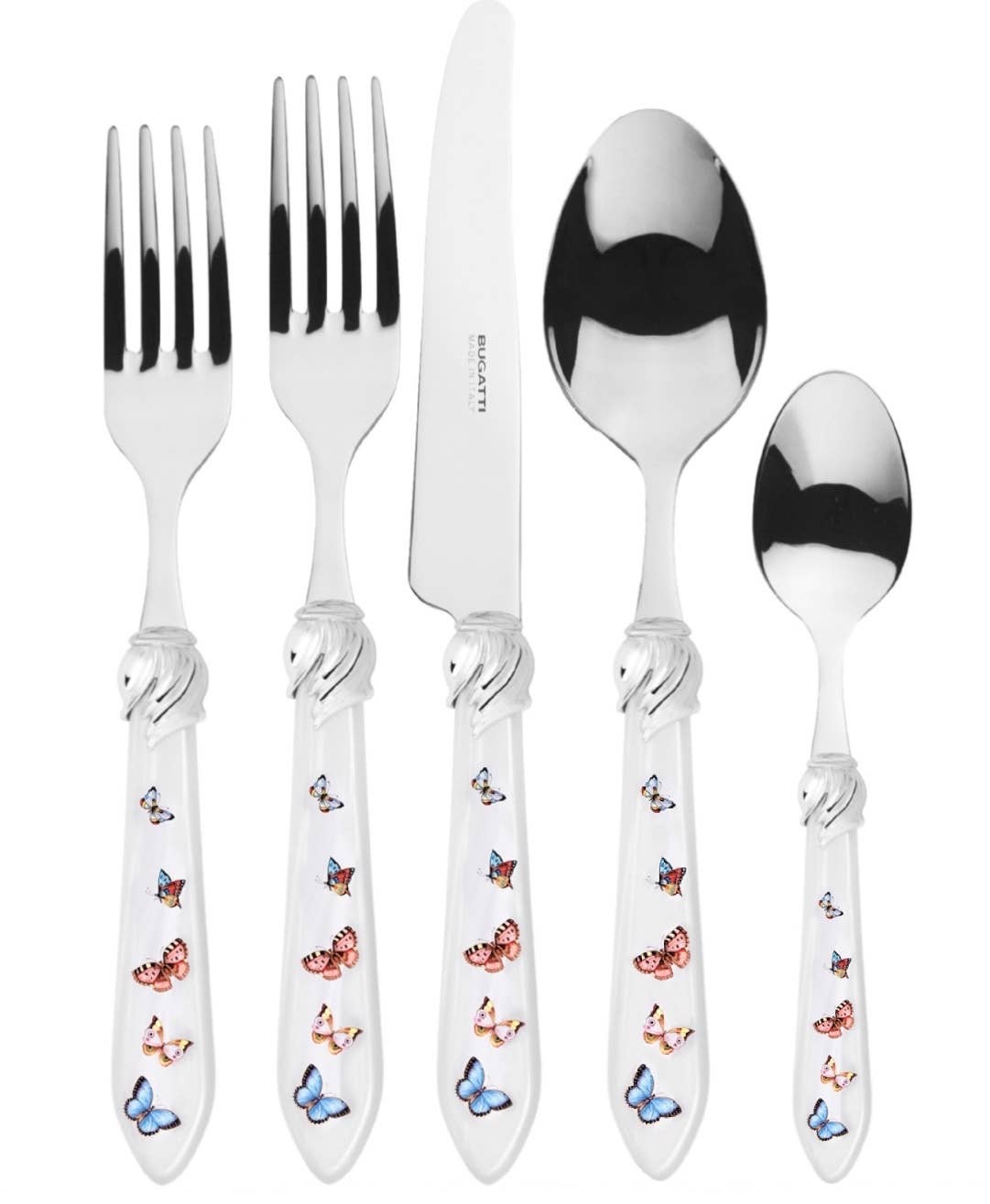 Butterlies 5 Piece Place Setting- White