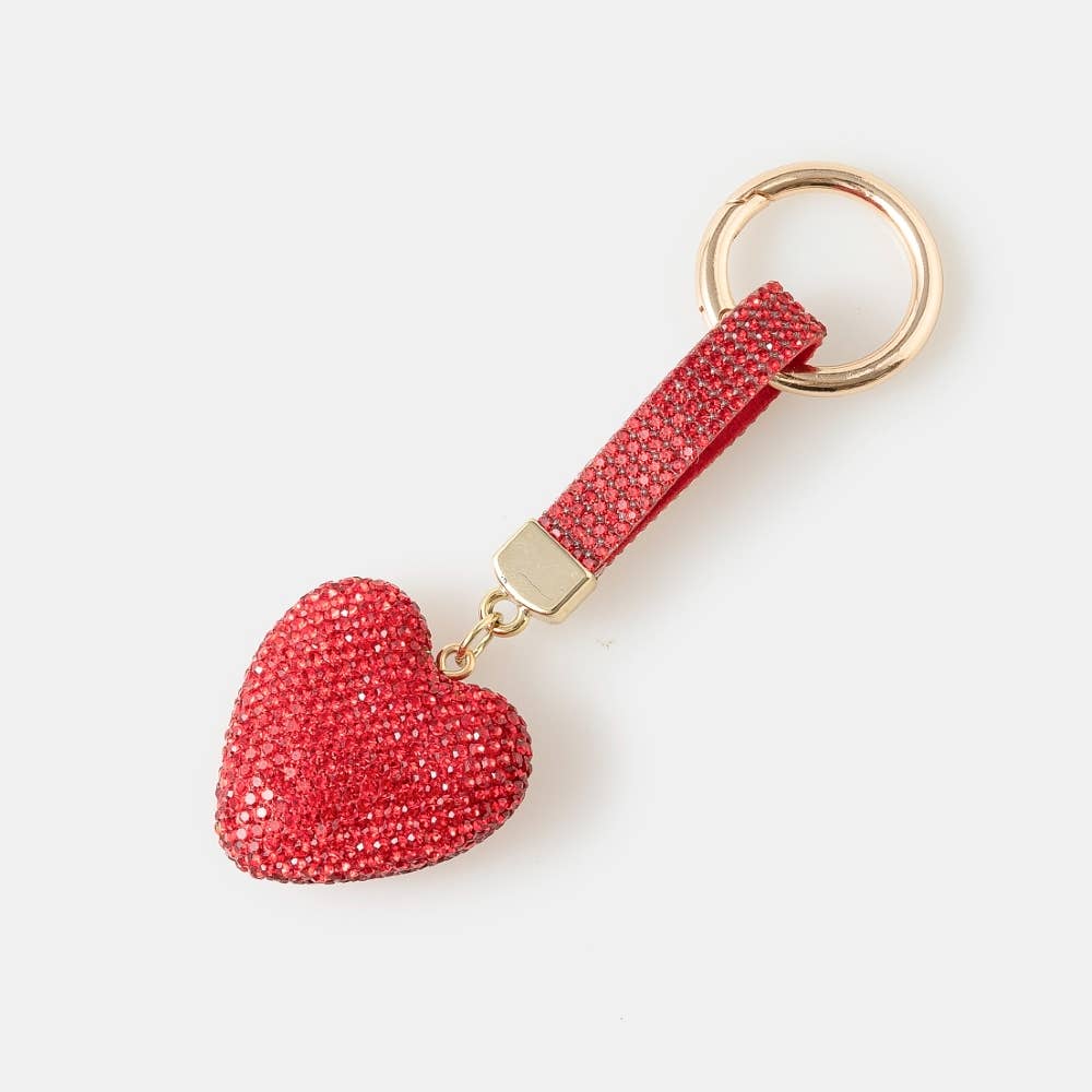 Pave Heart And Bag Charm