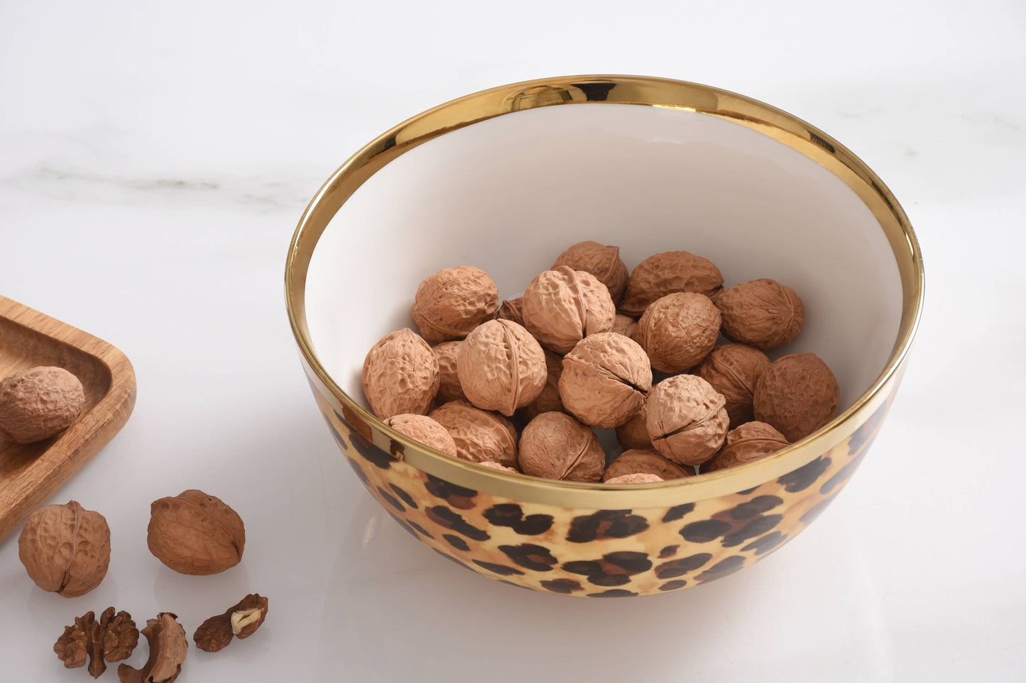 Porcelain Leopard Medium Bowl