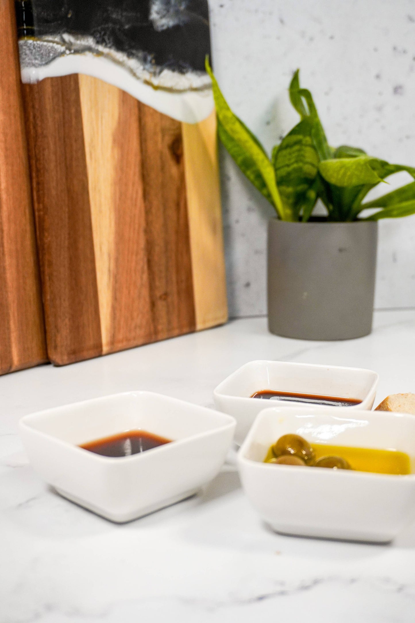 White Ceramic Dipping Bowl (each)