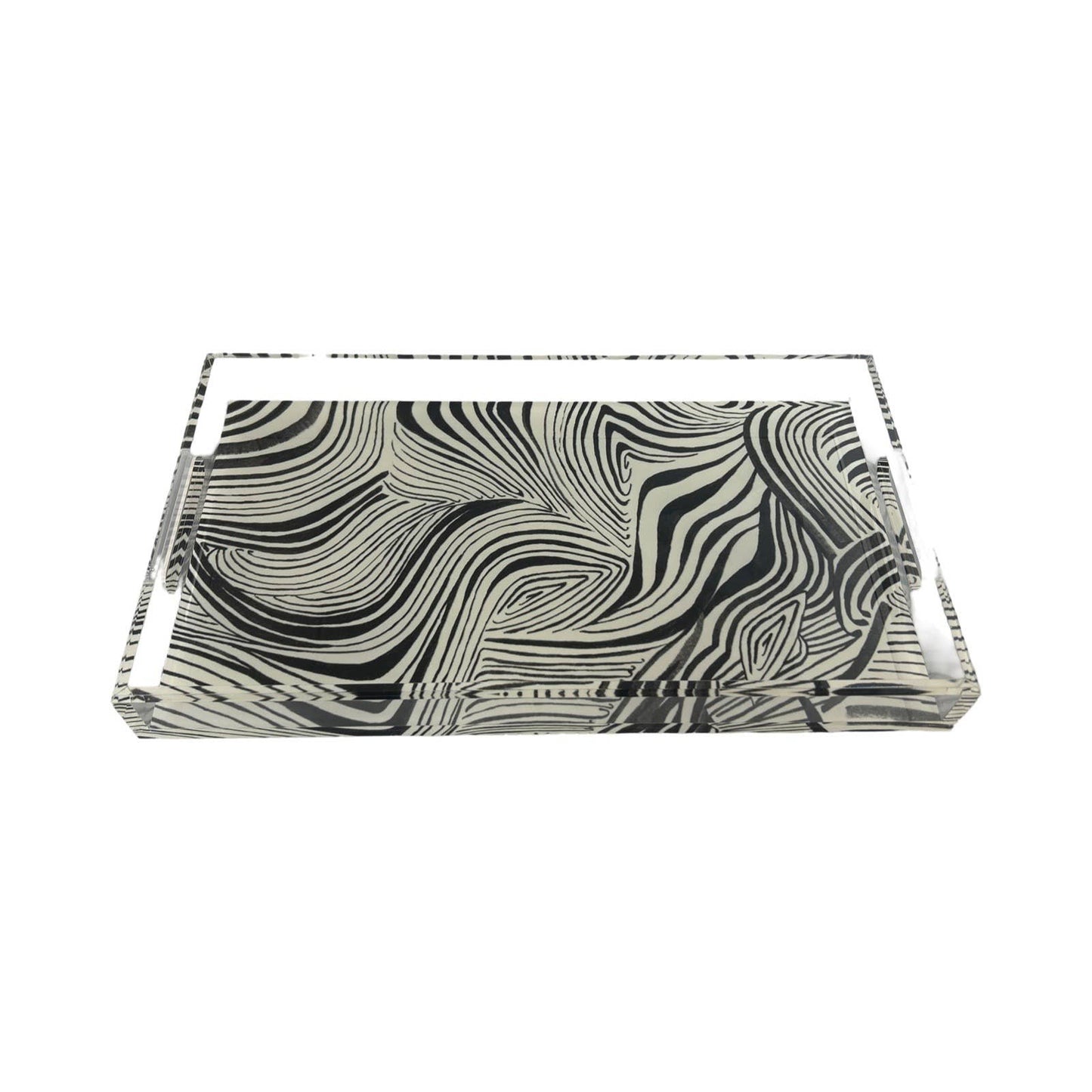 Zebra Tray in Lucite