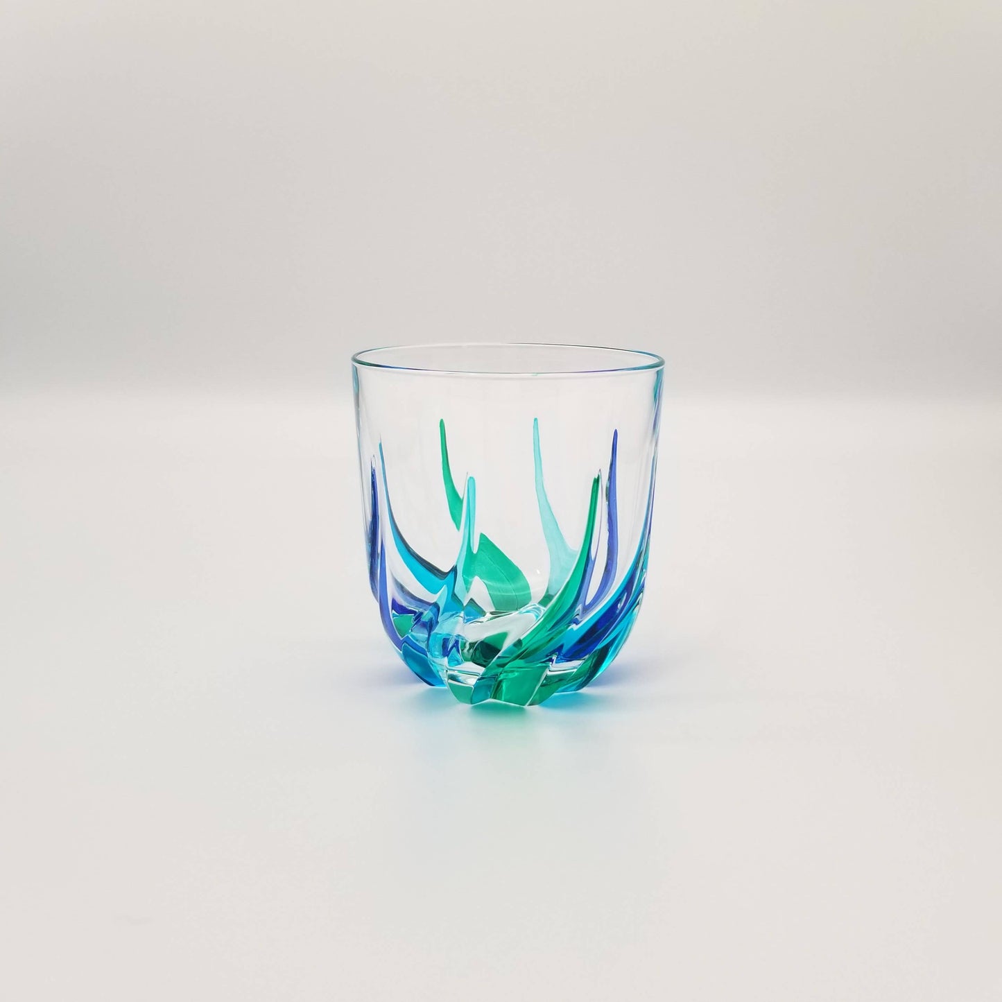 Aqua Rocks Glass from Italy- each