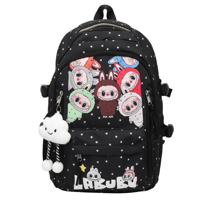Labubu Trendy Print Large Backpack