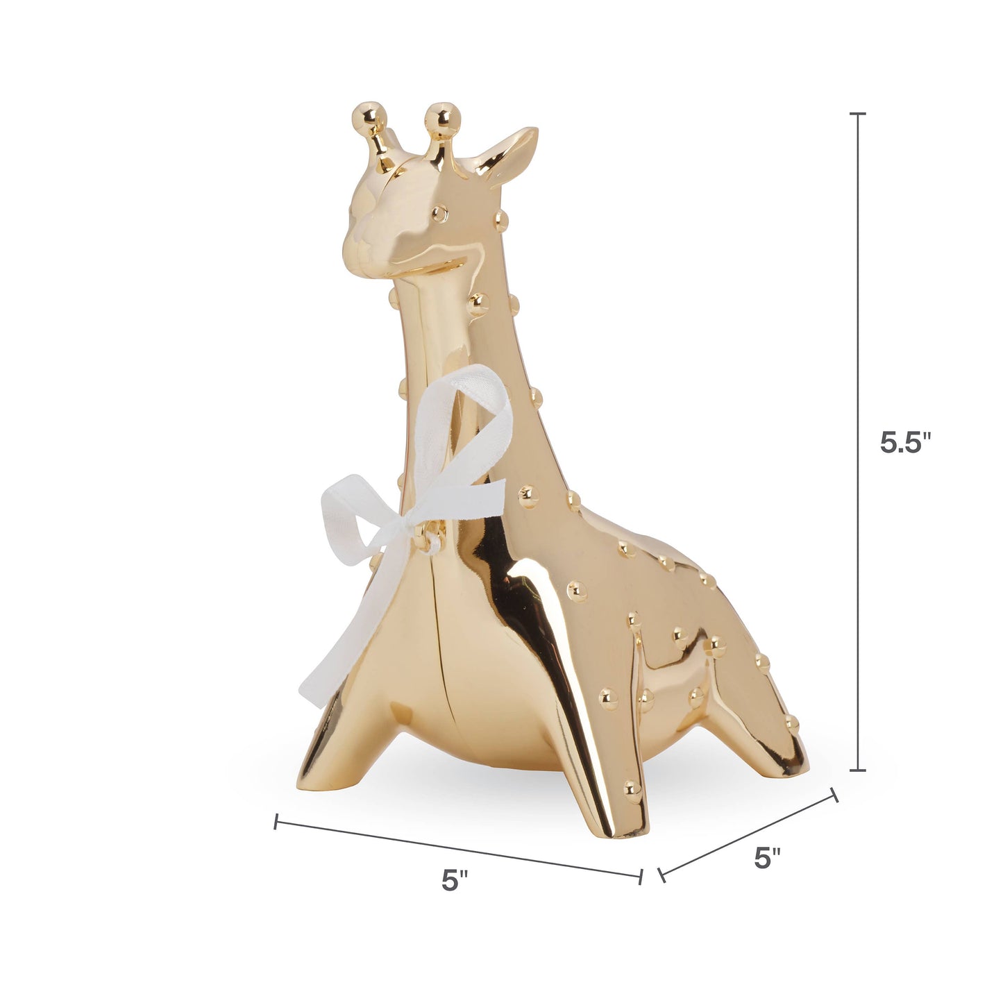 BABY GIRAFFE BANK GOLD