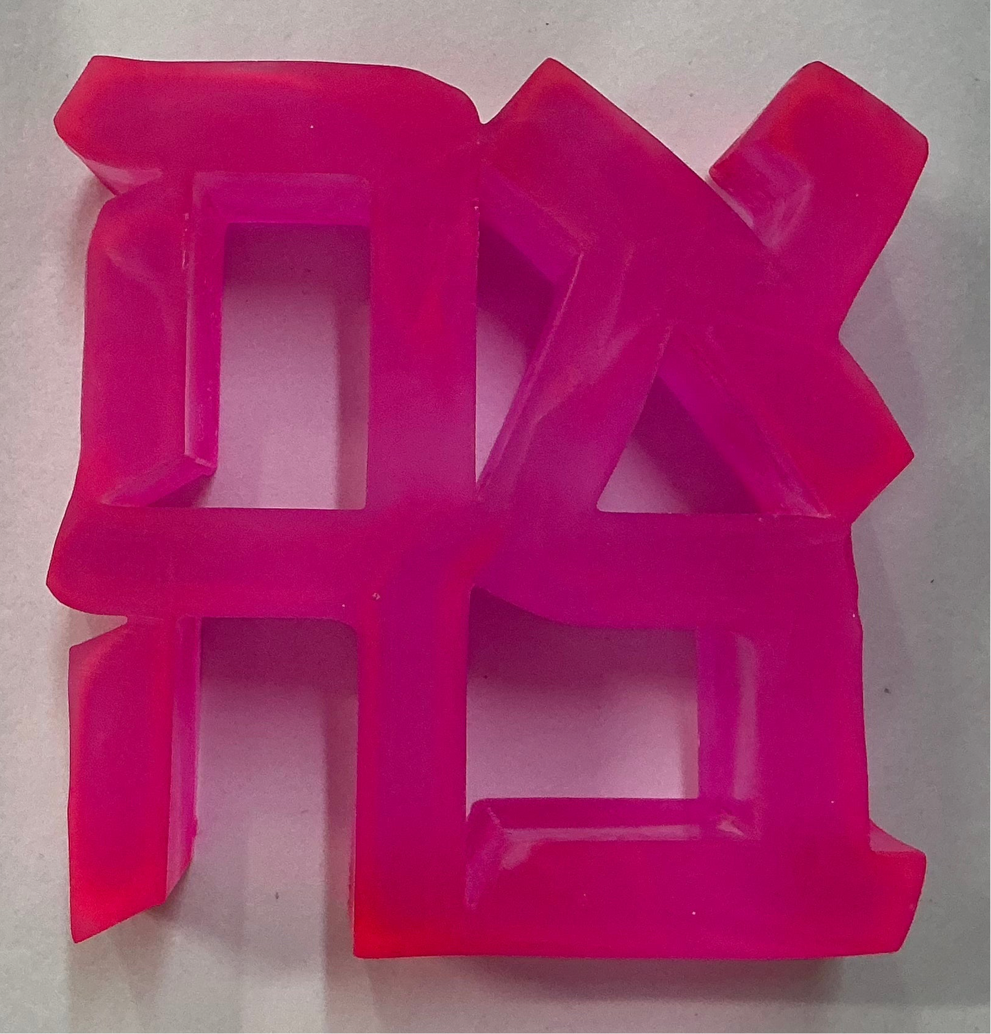 Large Pink Ahava "LOVE" Sculpture in Resin (Exclusive)