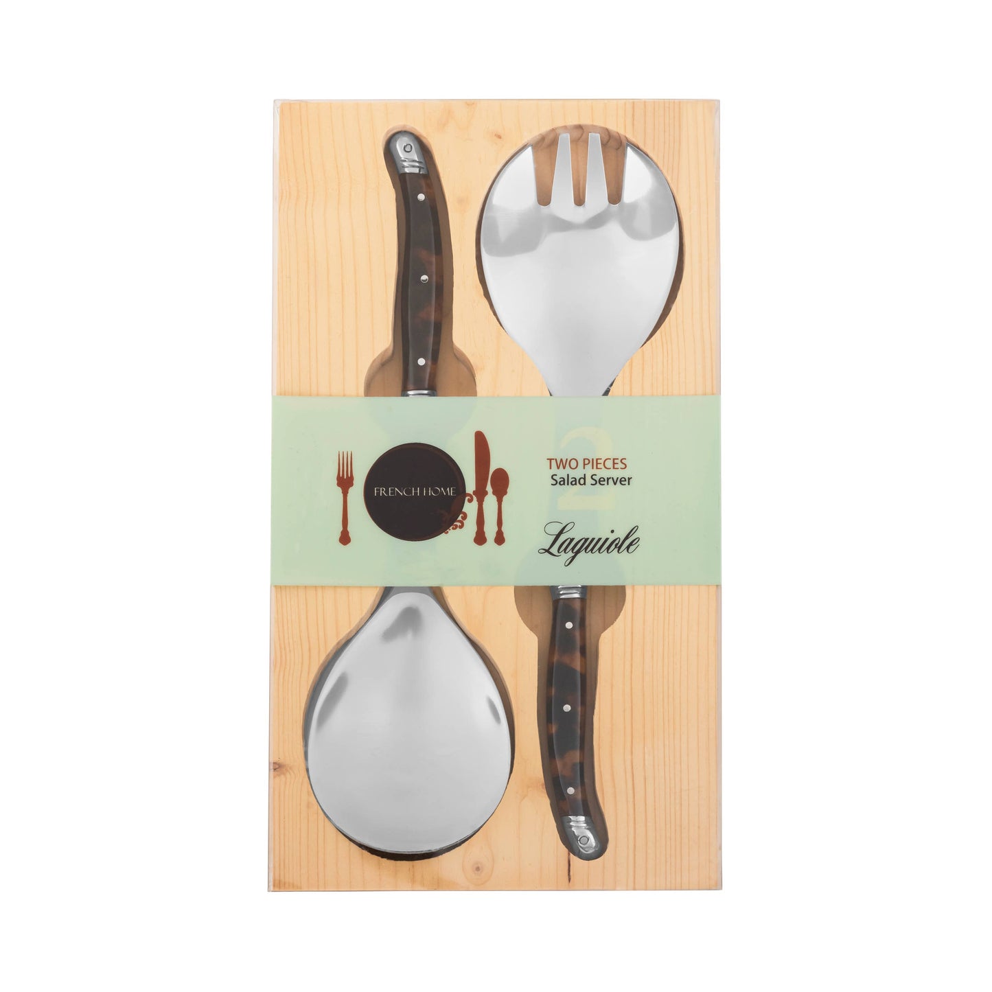French Connoisseur Tortoise Shell Salad Servers