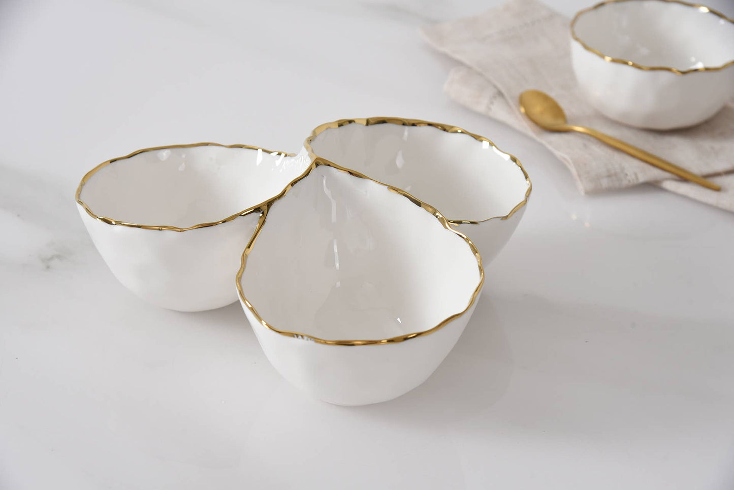 3 Section Server in Porcelain