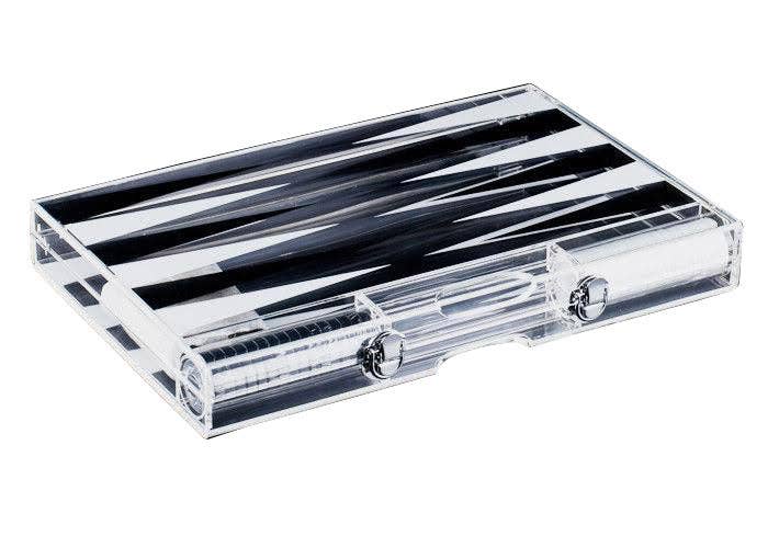 Travel Size 14'' Lucite Backgammon Set