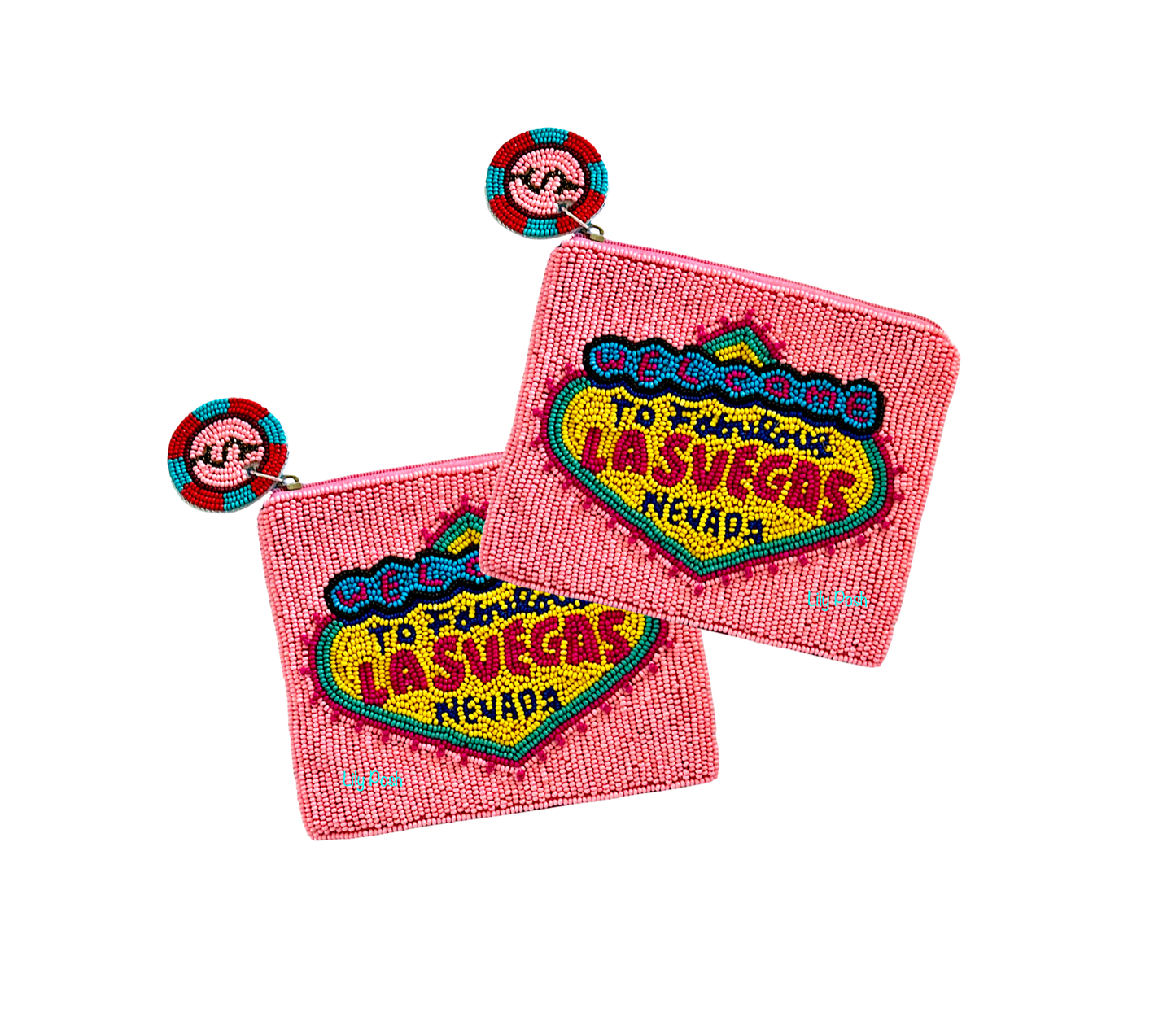 Las Vegas Beaded Coin Purse
