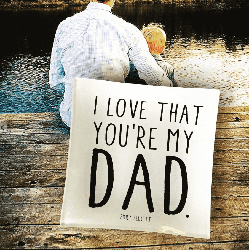 I Love That You're My Dad Decoupage Glass Tray