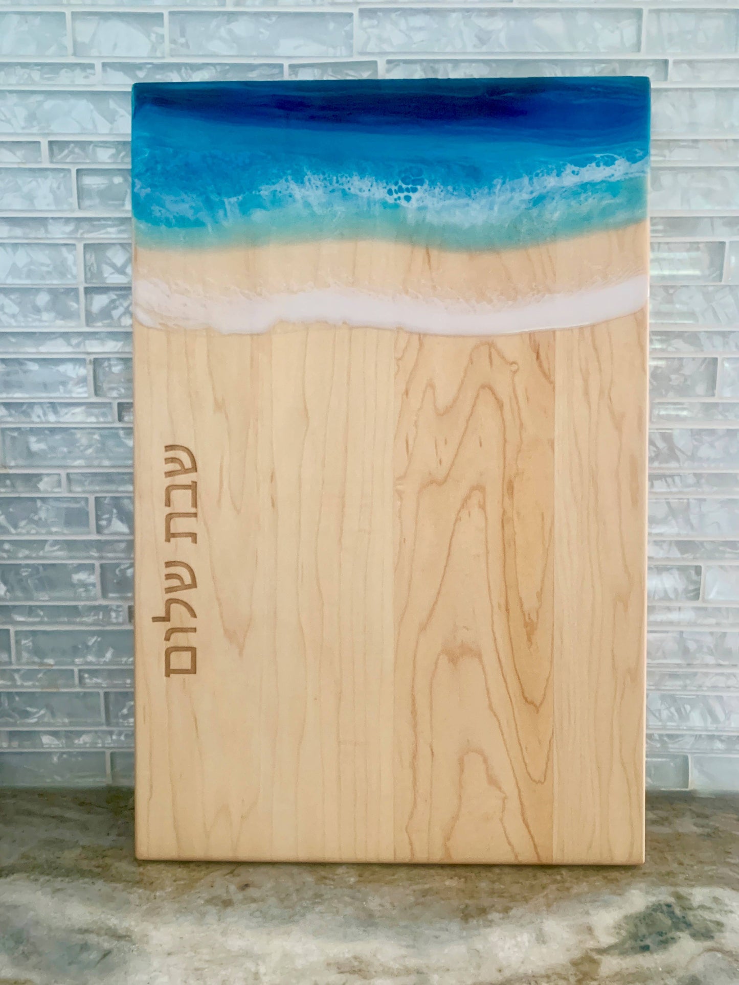 Challah board in Maple with Resin Accents
