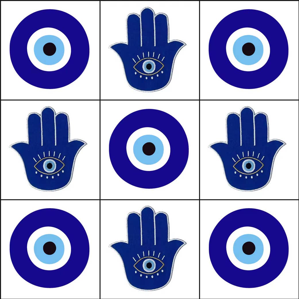 Hamsa Tic Tac Toe in Lucite