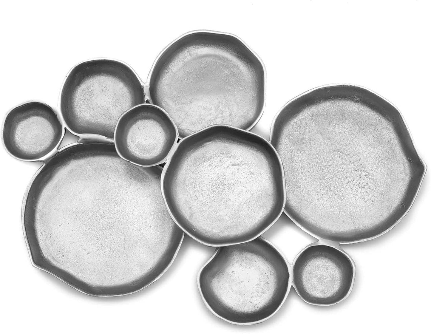 Cluster Decorative Bowls, Bright Silver Brass - Decoration