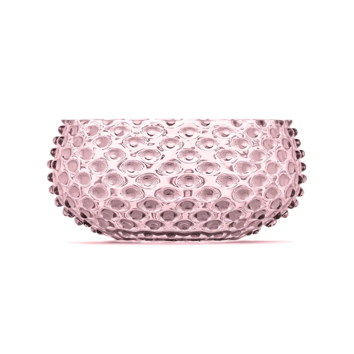 Handblown Hobnail Bowl - Petal Pink
