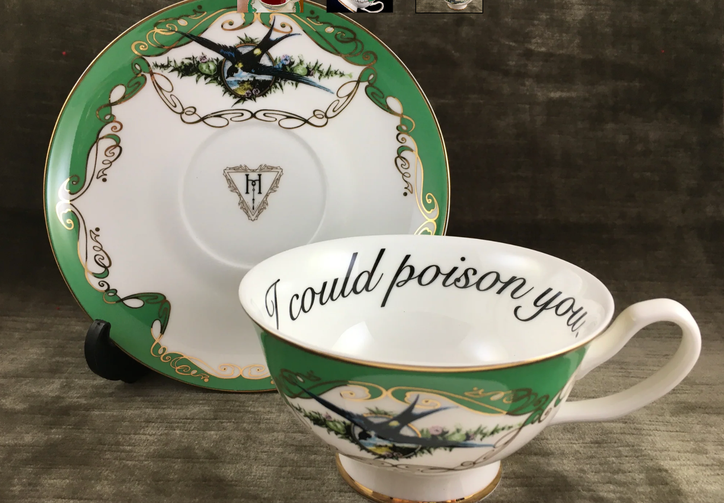 Havisham Green I could poison you teacup and saucer