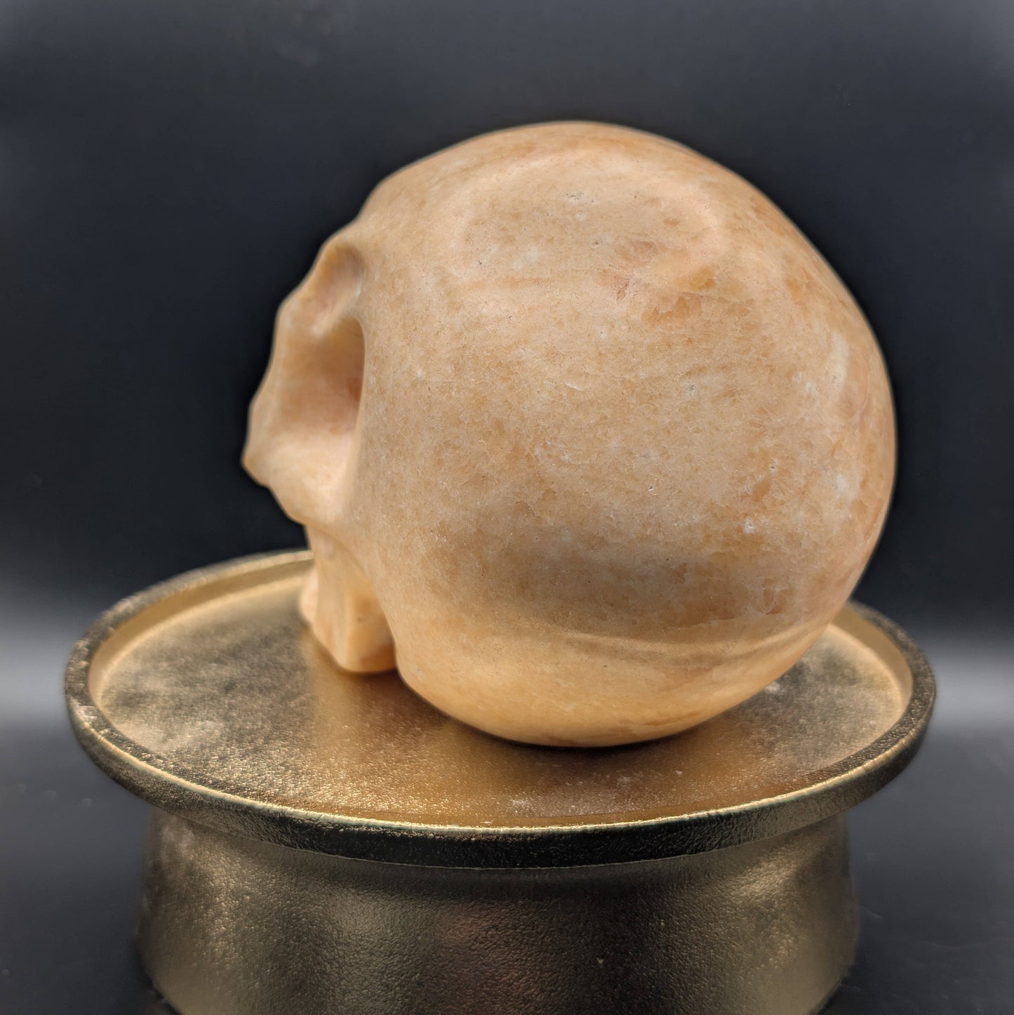 Orange Creamsicle Calcite Skull