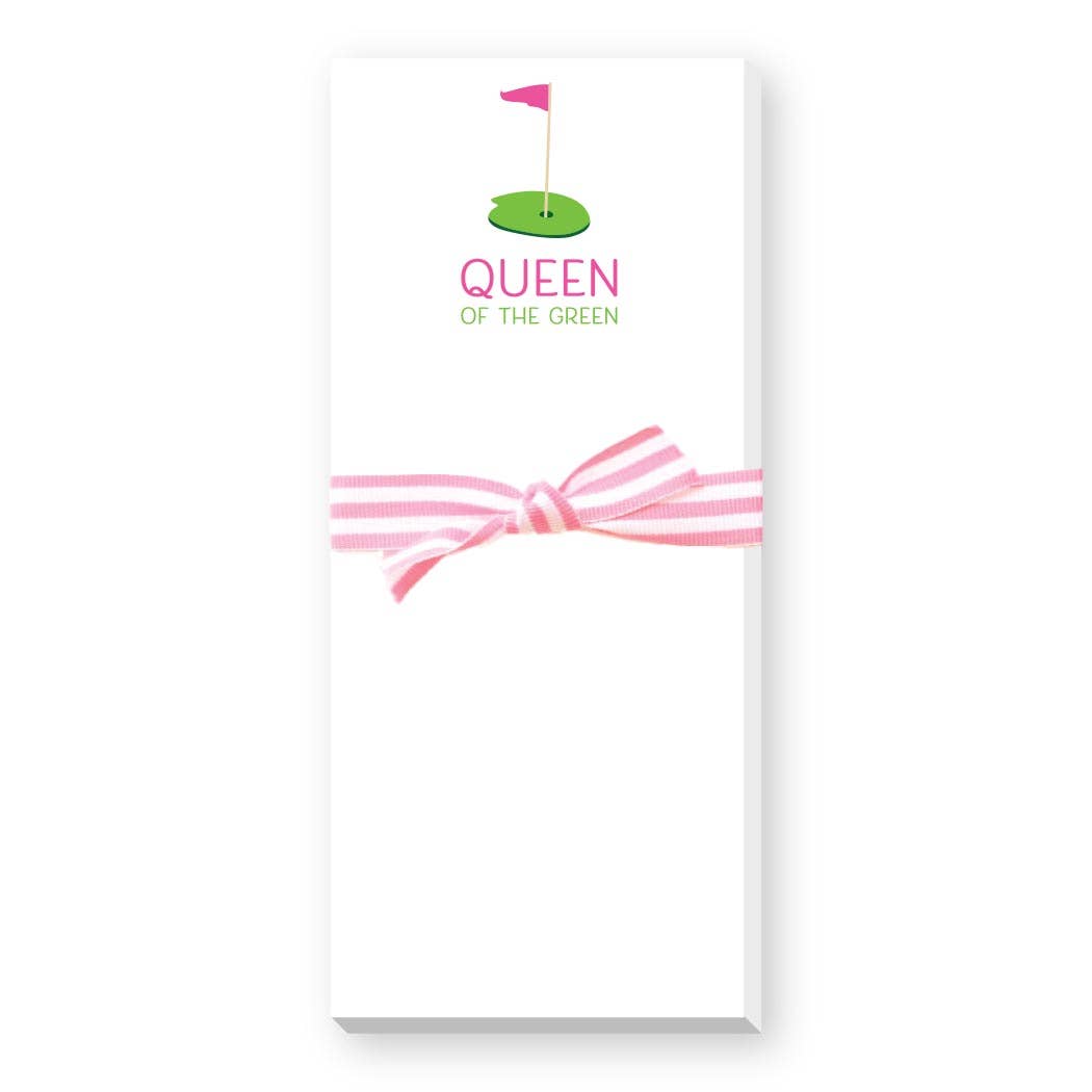 QUEEN OF THE GREEN GOLF NOTEPAD