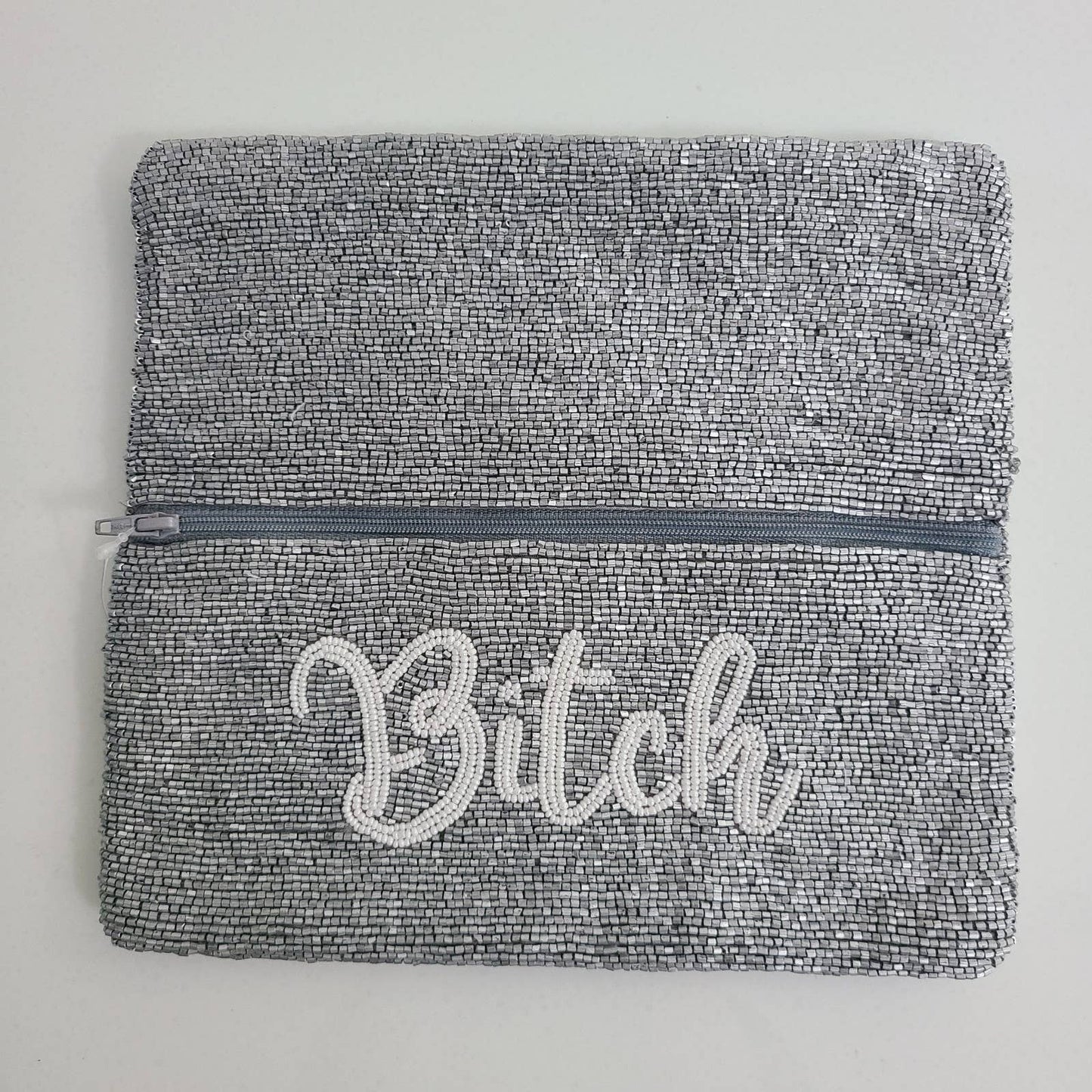 Bougie/ Bitch Beaded Clutch Bag