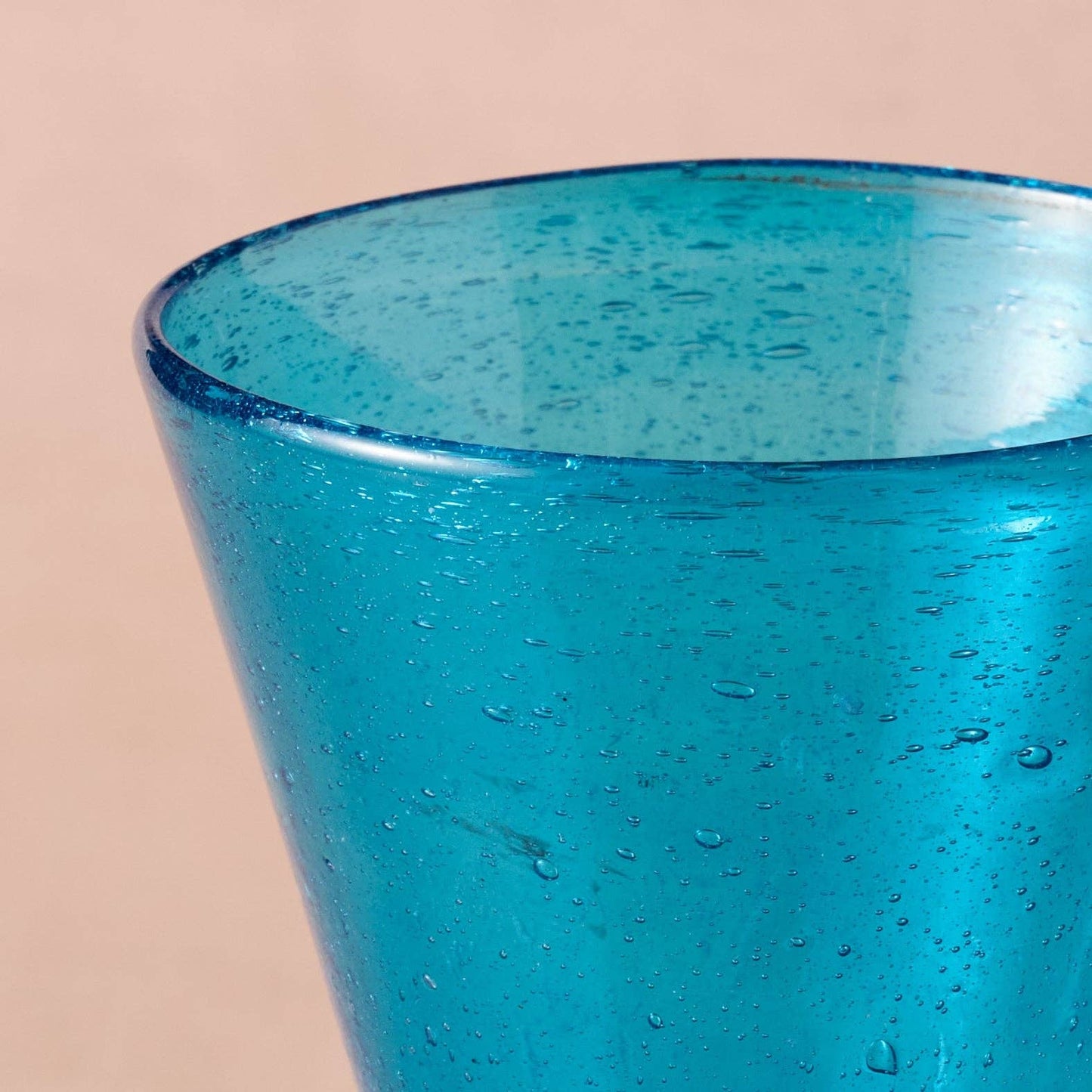 Blue Handblown Cocktail Glass from Egypt