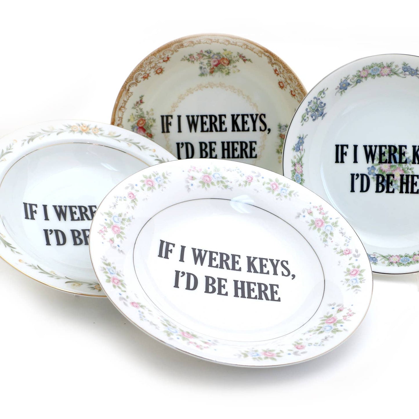 Vintage 8" Key Bowl "If I Were Keys I'd Be Here”