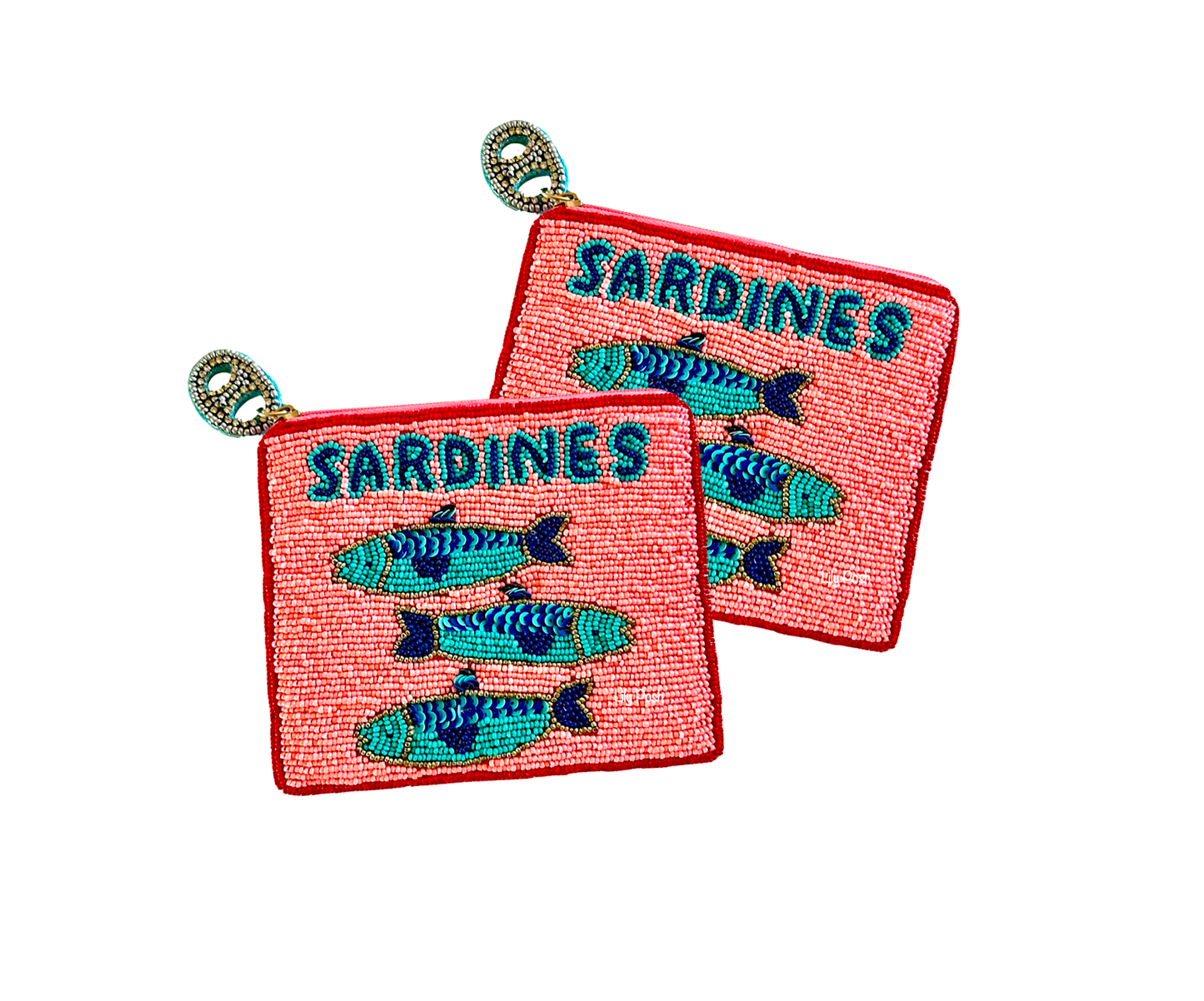 Beaded Sardines Coin Purse