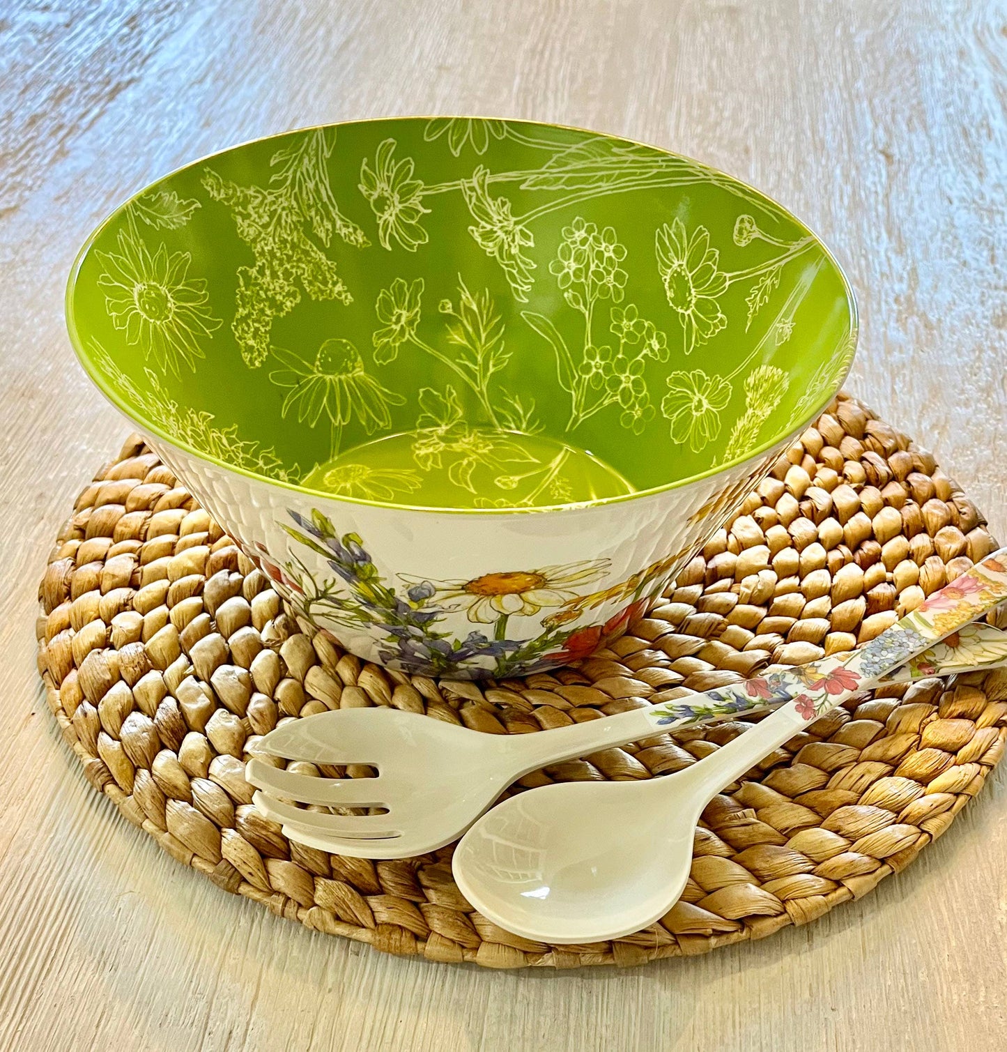 Wildflower Floral Utensil/Salad Kitchen Set
