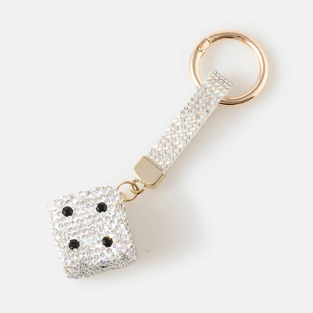 Pave Dice Bag Charm