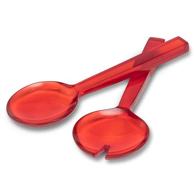 Oversize Salad Servers- Red