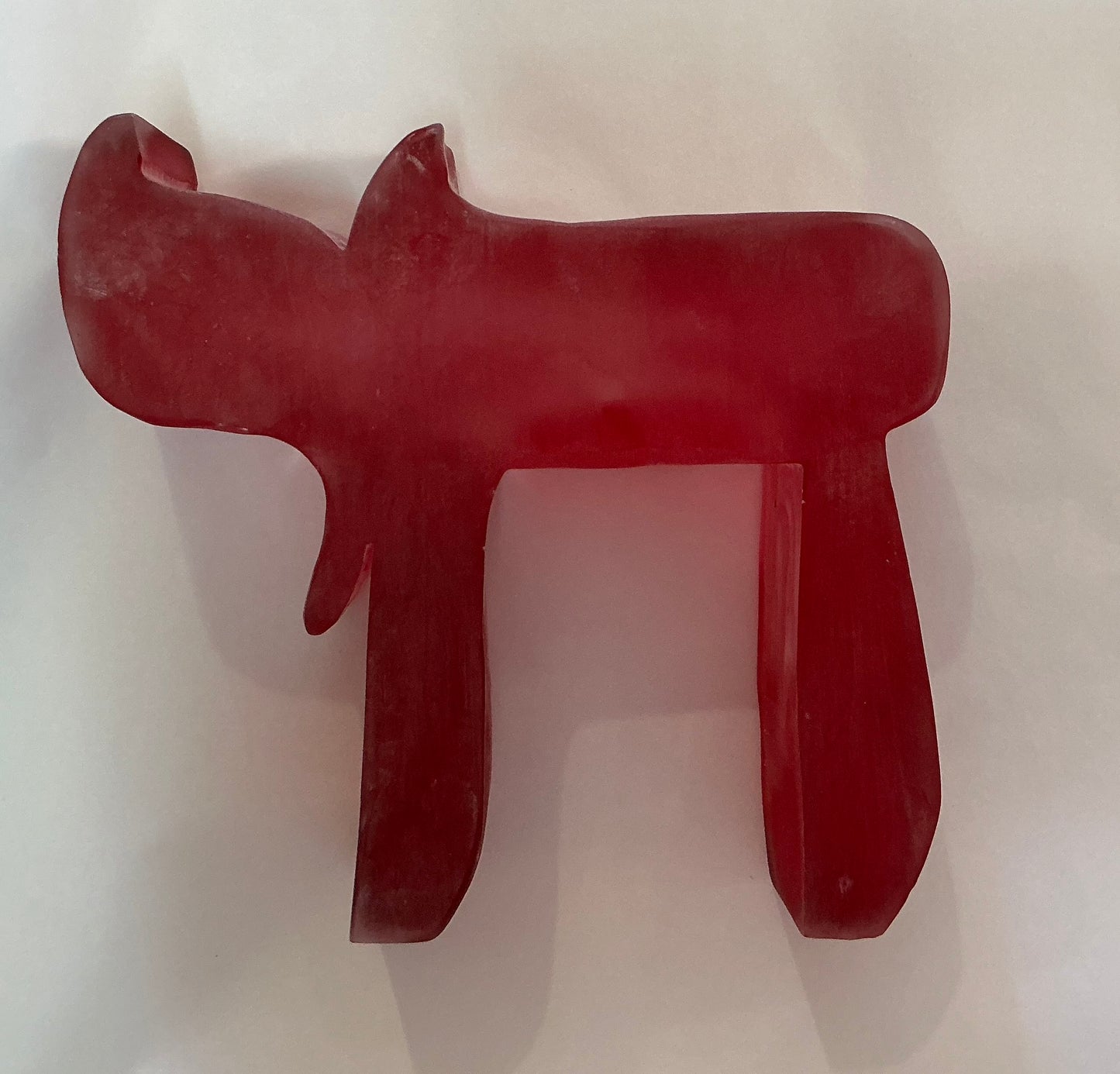 Red Chai Sculpture in Resin