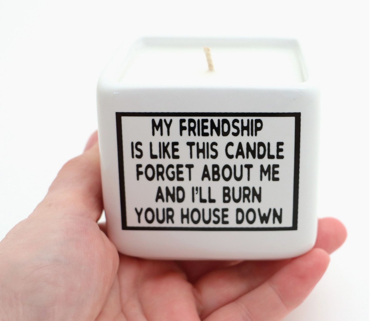 Hand poured 8 oz. soy unscented candle, My Friendship…