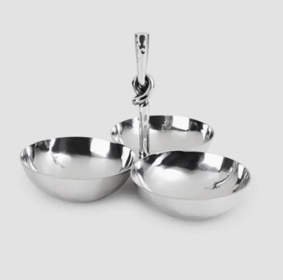 3 Bowl Snack Set W/Knot