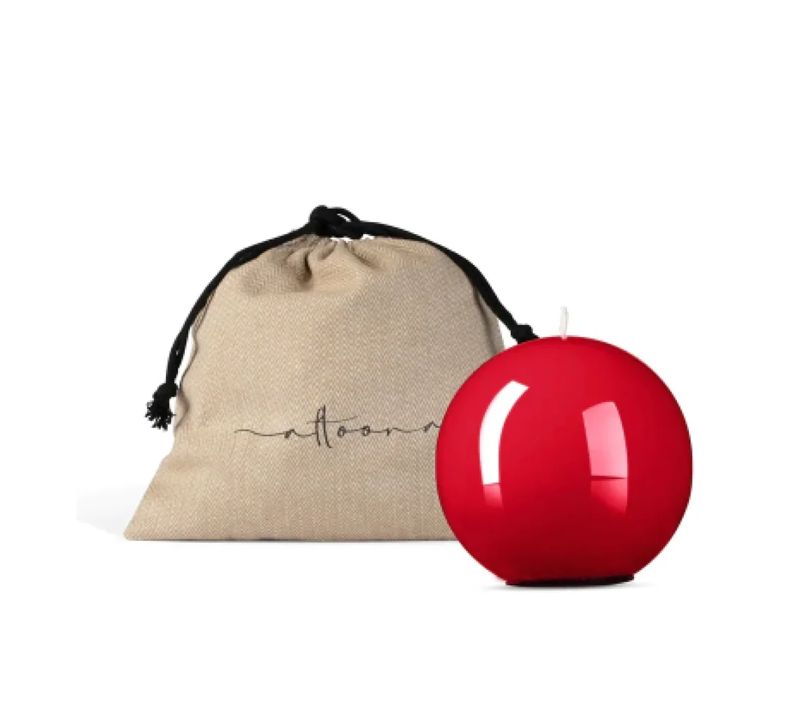 Hand Painted High Gloss Candle Sphere: 4, 5 or 6 inch (Shades of Pink/Red)