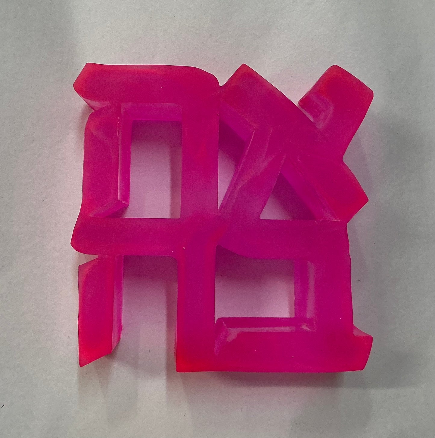 Hot Pink Ahava "LOVE" Sculpture in Resin (Exclusive)