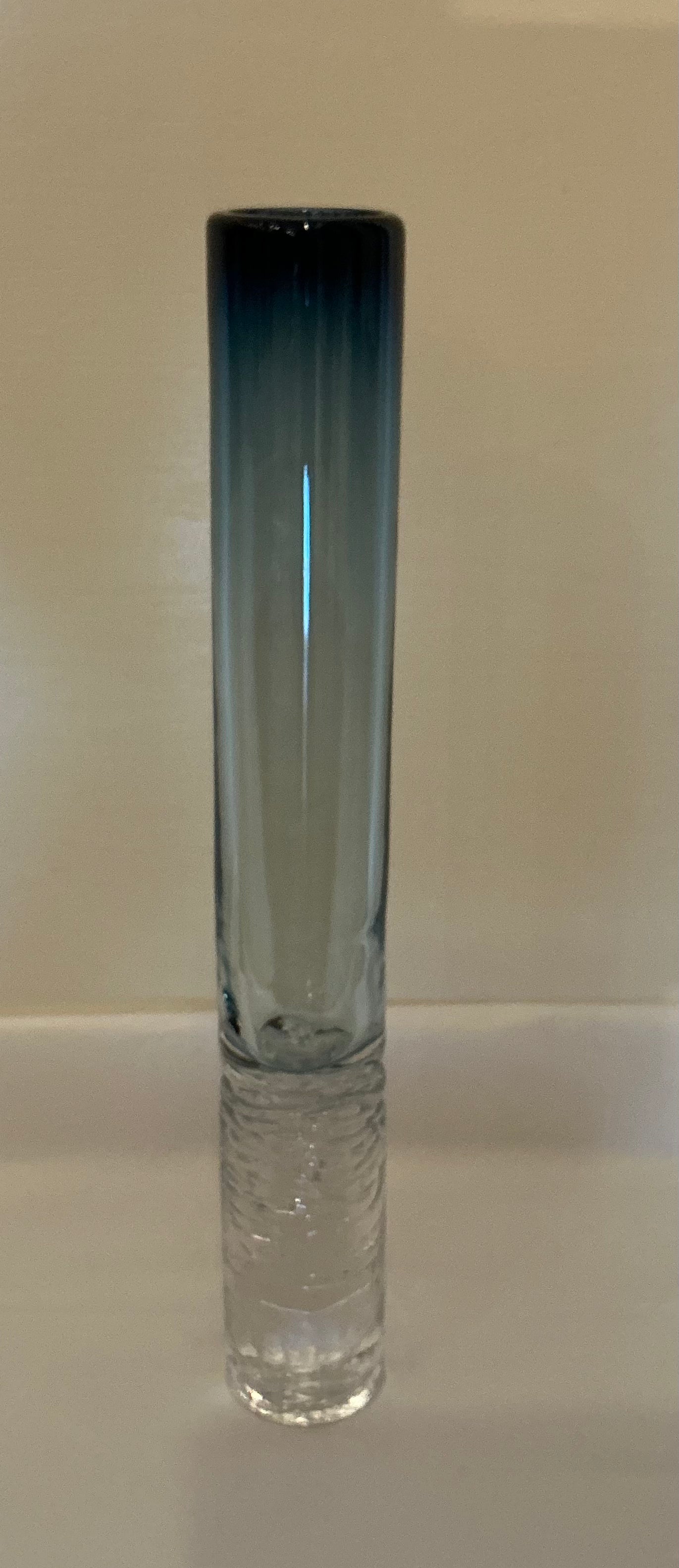 Medium Sensa Nome Glass Vase in Steel Blue